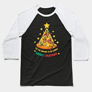 Tis The Season To Be Cheesy - Merry Crustmas Baseball T-Shirt